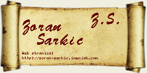 Zoran Šarkić vizit kartica